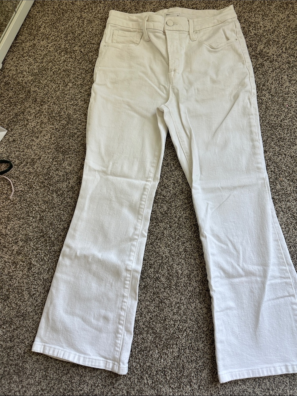 Good American White Flare Jeans